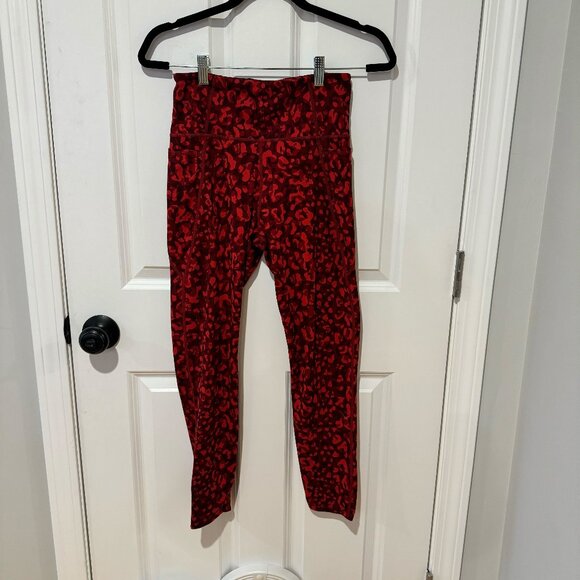 JoyLab Pants - Red‎ Cheetah Print Joy Lab Workout Leggin - Size Small